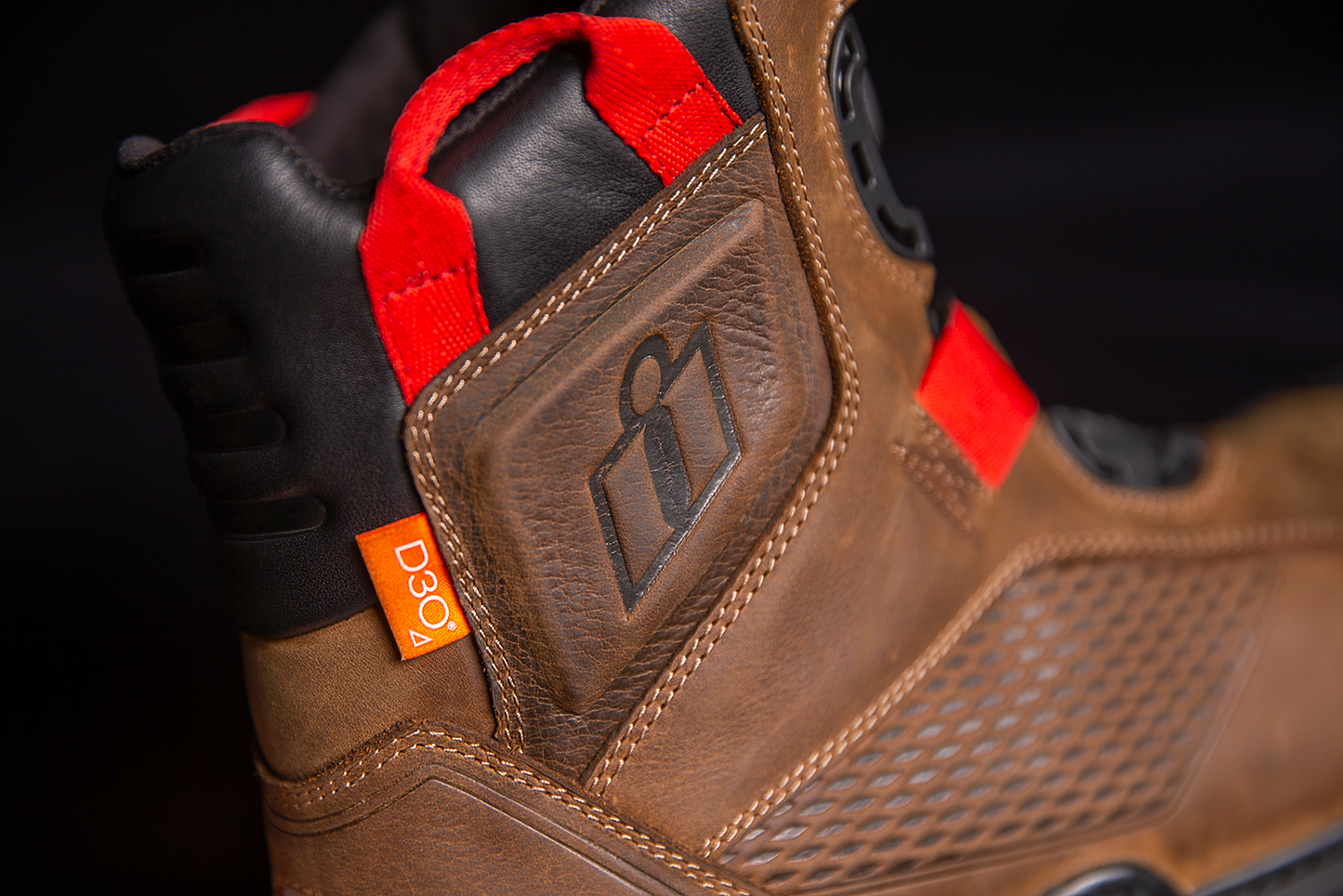 Bill's Exhausts ICON Stormhawk brown boots in size 11.5, featuring sturdy leather construction and rugged design.