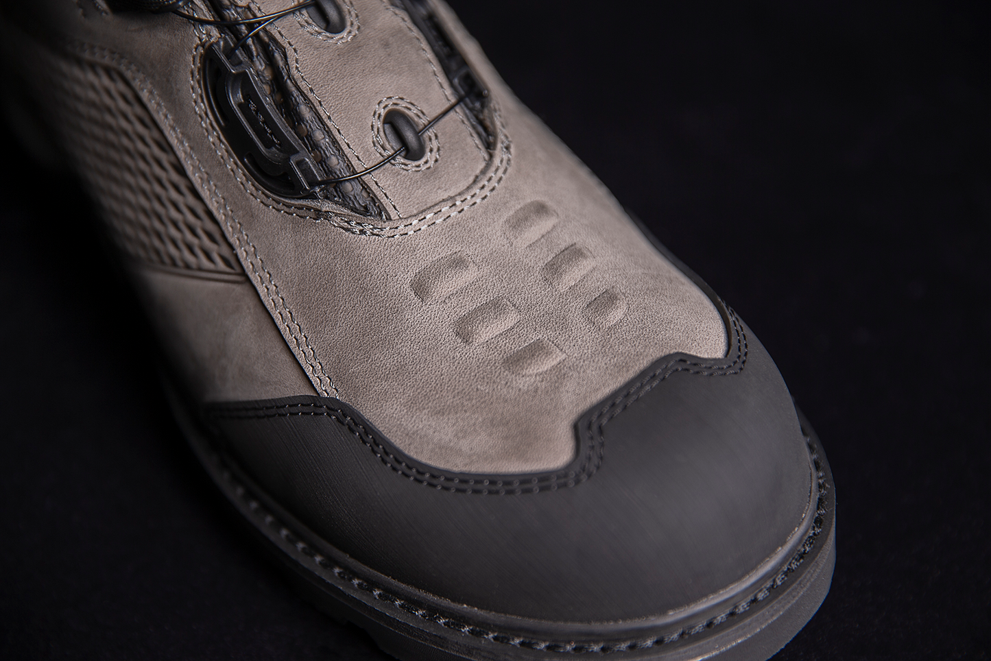 Gray ICON Stormhawk boots by Bill's Exhausts, size 10, featuring rugged design and durable construction.