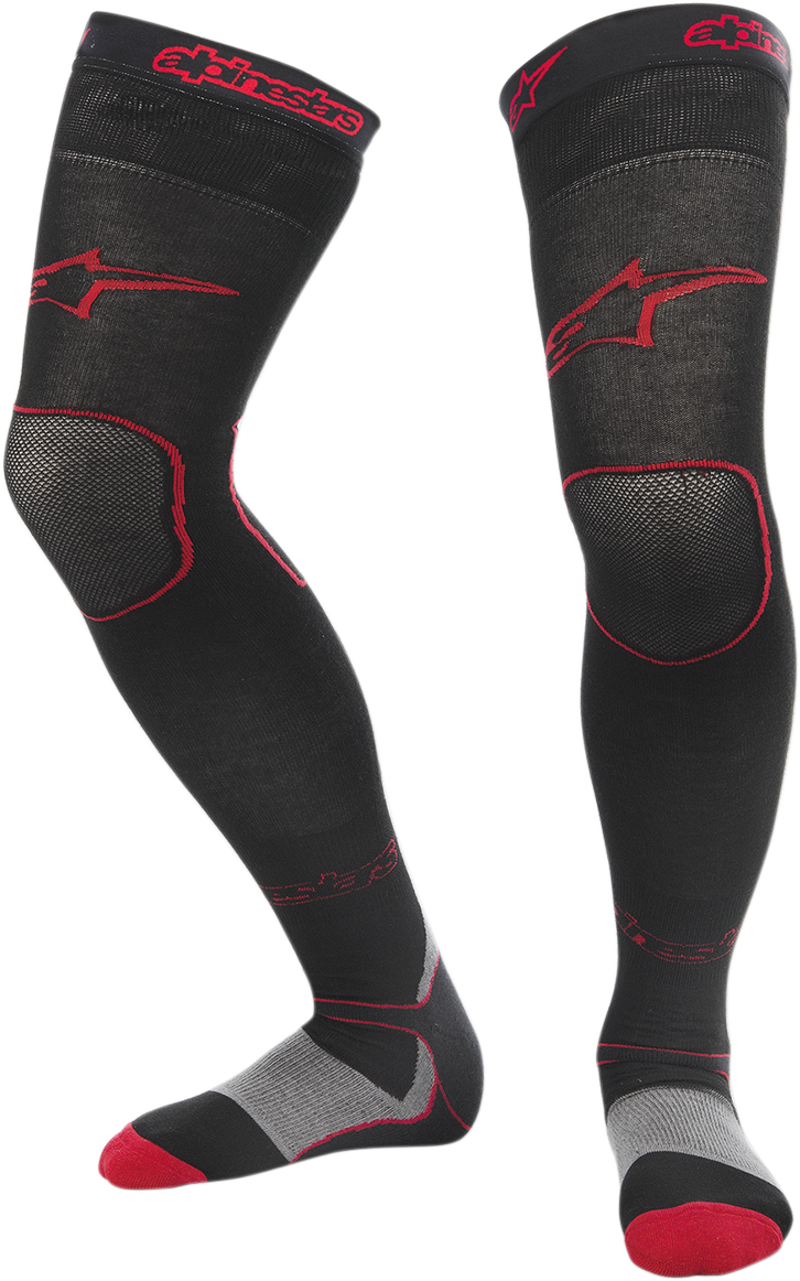 Alpinestars Long Tech MX thick socks in large/xl, designed for motocross, featuring durable material and comfortable fit.