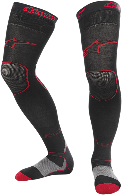 Alpinestars Long Tech MX Thick Socks in Small/Medium for motocross boots, showing durable fabric and reinforced areas.