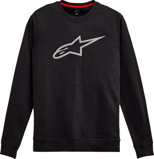 Alpinestars Ageless Chest Crew in charcoal color, 2XL, lightweight racing-style motorcycle riding shirt with logo details.