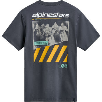 Charcoal Alpinestars No Barrier CSF T-Shirt in Medium, featuring the brand logo and comfortable casual fit.