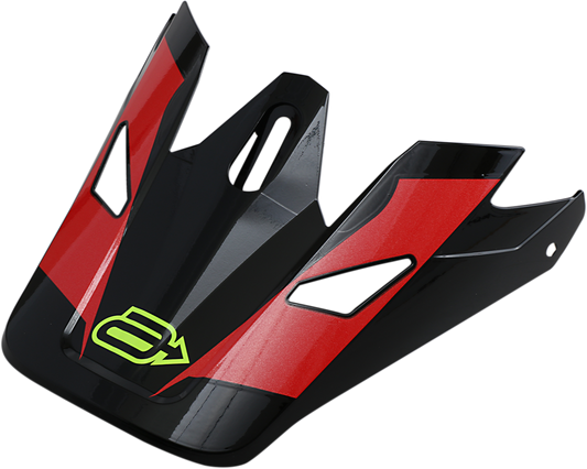Bill's Exhausts ARCTIVA Rise Summit visor in black, red, and hi-viz with reflective details, designed for motorcycle riders.