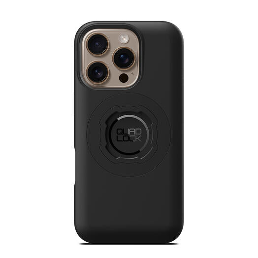 Quad Lock Mag Case for iPhone 16 Pro by Bill's Exhausts, in black with magnetic attachment and protective design.