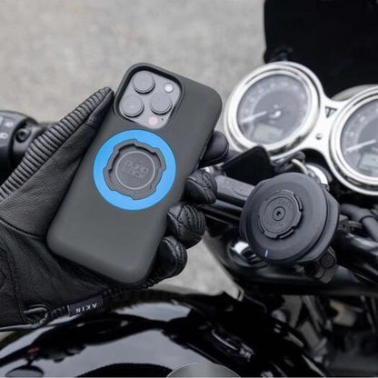 Quad Lock Mag Case for iPhone 16 Pro by Bill's Exhausts, in black with magnetic mount and protective design.