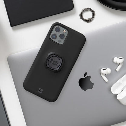 Quad Lock Mag Case for iPhone 16 Pro by Bill's Exhausts, in black with magnetic attachment and protective design.