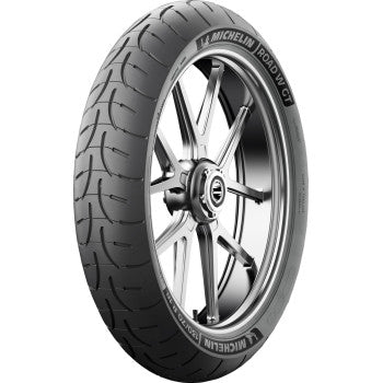 Michelin Road W GT front tire 130/70R18 63H mounted on motorcycle wheel for optimal road performance