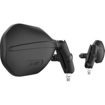 RAM MOUNTS Tough-Mirror™ Kit with M10-1.25 bases and medium arm, compatible with Bill's Exhausts motorcycle mirror mounting system.