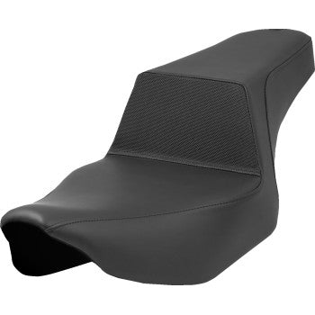Black Saddlemen Step-Up Seat with Gripper Lumbar for Road Glide and Street Glide motorcycles by Bill's Exhausts.