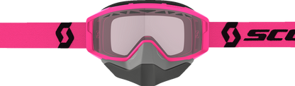 Scott Primal Snow Cross Goggle in pink and black with rose accents, designed for winter sports and snowboarding.