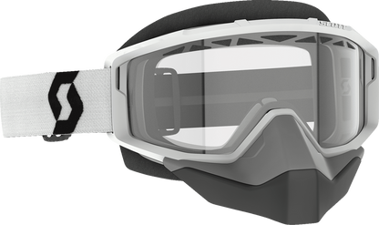 Scott Primal Snow Cross Goggle in white with clear lens, designed for winter sports and snowboarding.