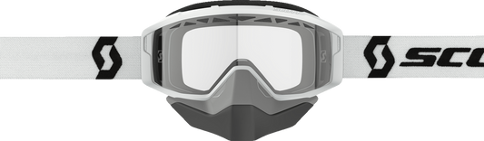 Scott Primal Snow Cross Goggle in white with clear lens, designed for winter sports and snowboarding.