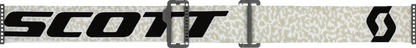 Scott Prospect Amplifier Goggle in white, black, and gold chrome with tinted lenses, designed for motorcycle riding.