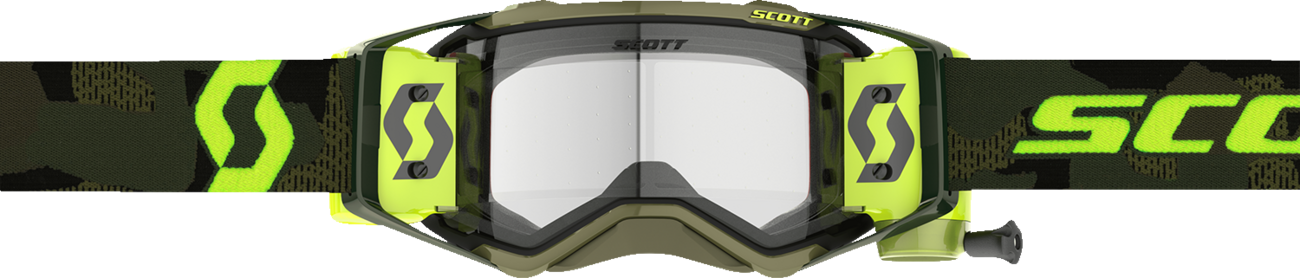 SCOTT Prospect Super WFS Goggle - Khaki Green/Neon Yellow - Clear 278595-7701113 - Howling Moto
