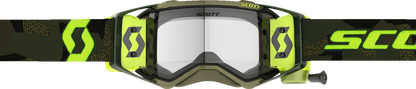 SCOTT Prospect Super WFS Goggle - Khaki Green/Neon Yellow - Clear 278595-7701113 - Howling Moto