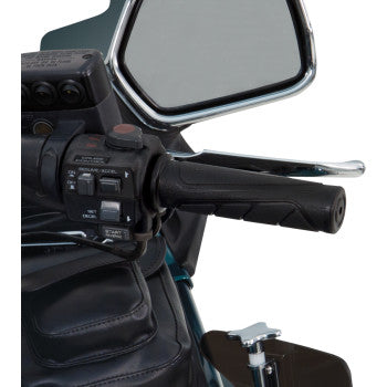 Bill's Exhausts Show Chrome 7/8" Inferno Heated Grip Kit for Honda GL1500 and GL1800 motorcycles, with chrome finish and textured grips.