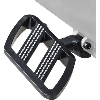 Black Show Chrome Combat Driver Boards with contrast cut for Ryker 2019-2024, designed for durable style and rider comfort.