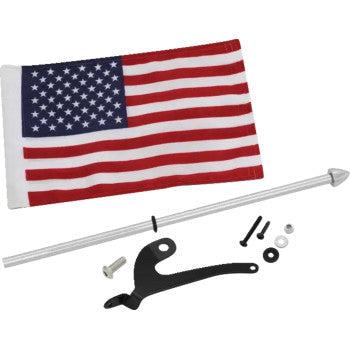 Chrome flag pole for Can-Am RT/F3, left side, by Bill's Exhausts, designed for Can-Am RT/F3 models.