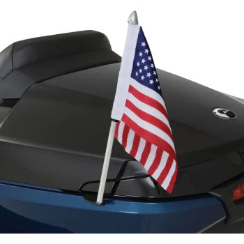 Chrome flag pole for Can-Am RT/F3, left side, by Bill's Exhausts, featuring a polished chrome finish and mounting hardware.