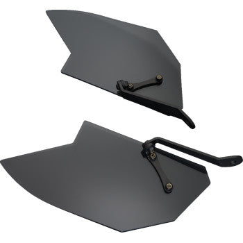 Polaris Slingshot wind deflector in chrome by Bill's Exhausts, designed for model 44-107, mounted on the vehicle.
