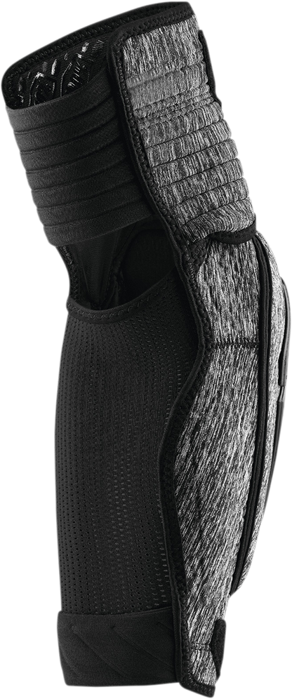 Bill's Exhausts 100% Fortis Elbow Guards in gray and black, size L/XL, designed for elbow protection and comfort.