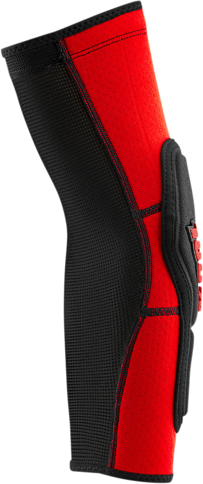 Bill's Exhausts Ridecamp Elbow Guards in red and black, XL size, protective gear for cycling or motorbiking.