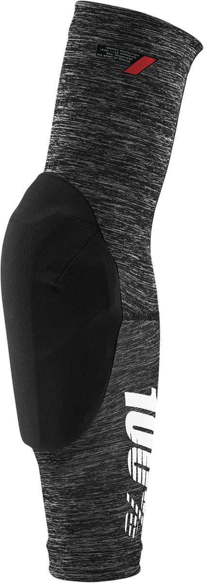Gray and black 100% Teratec Elbow Guards by Bill's Exhausts, large size, designed for protection and durability.
