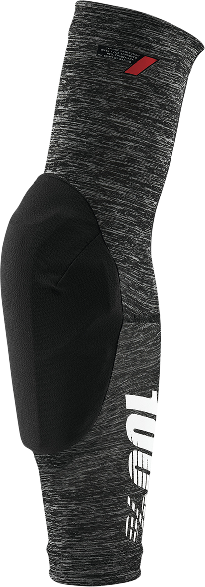 Gray and black 100% Teratec Elbow Guards by Bill's Exhausts, large size, designed for protection and durability.