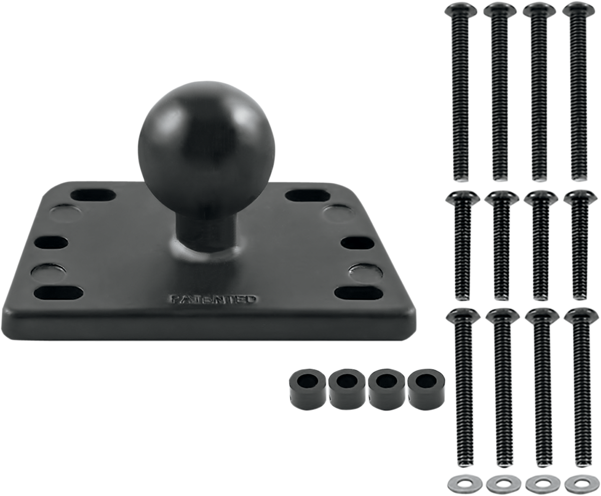 Engine reservoir cover with RAM MOUNTS ball mount base, compatible with RAM-B-345 for secure attachment.