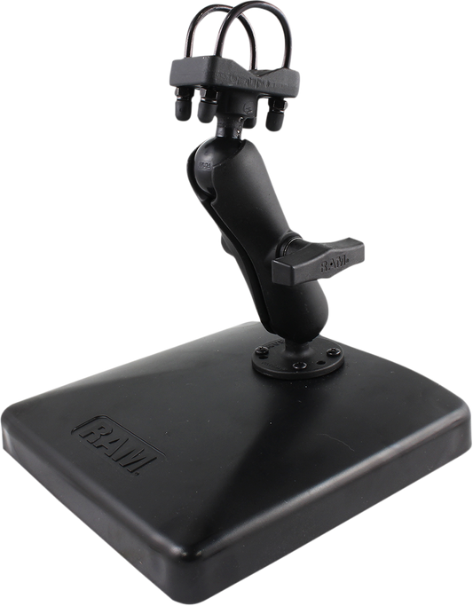 Bill's Exhausts RAM Mounts engine countertop display showcasing NPI-HBARDISPLAY for vehicle engine mounting solutions.