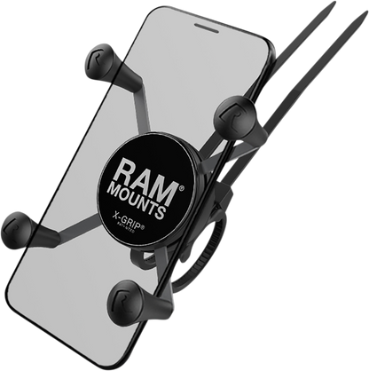 RAM MOUNTS X-Grip Kit with Bicycle Base for engine, by Bill's Exhausts, featuring a secure grip and durable mounting components.