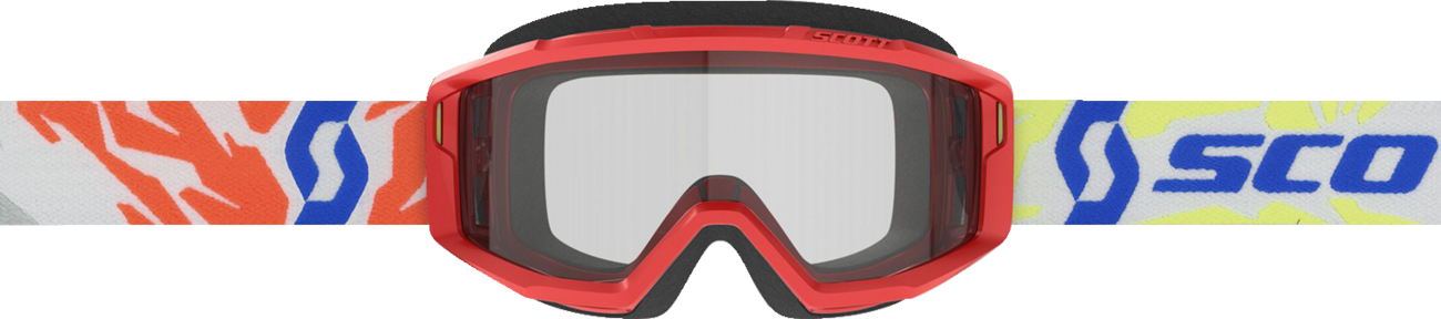 SCOTT Youth Primal Goggles - Red - Clear 4030260004043 - Howling Moto