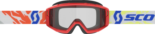 SCOTT Youth Primal Goggles - Red - Clear 4030260004043 - Howling Moto