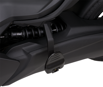 Bill's Exhausts Show Chrome adjustable passenger boards for engine, featuring sleek chrome finish and versatile design.