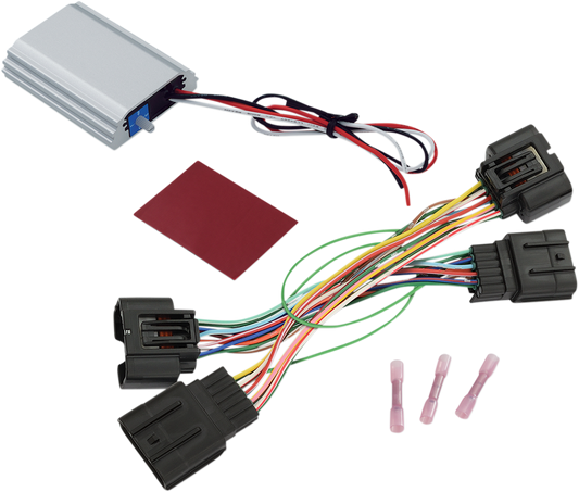 Bill's Exhausts Show Chrome Brake Light Modulator for Honda GL1800 motorcycle engine, enhances brake light visibility.