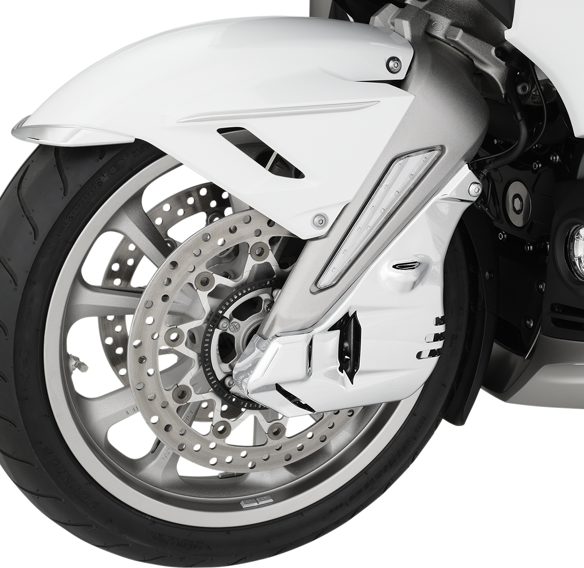 Chrome caliper covers for Honda GL 1800 motorcycle, Show Chrome brand, designed to enhance engine appearance.