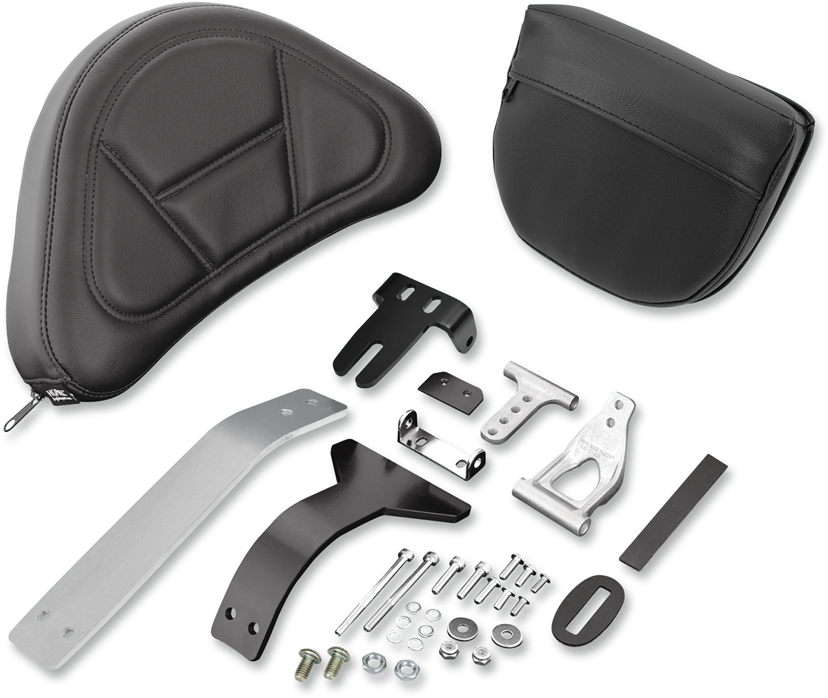 Bill's Exhausts Show Chrome Detachable Smart Mount Backrest for GL1800 2001-2017 motorcycle engine, chrome finish with mounting hardware