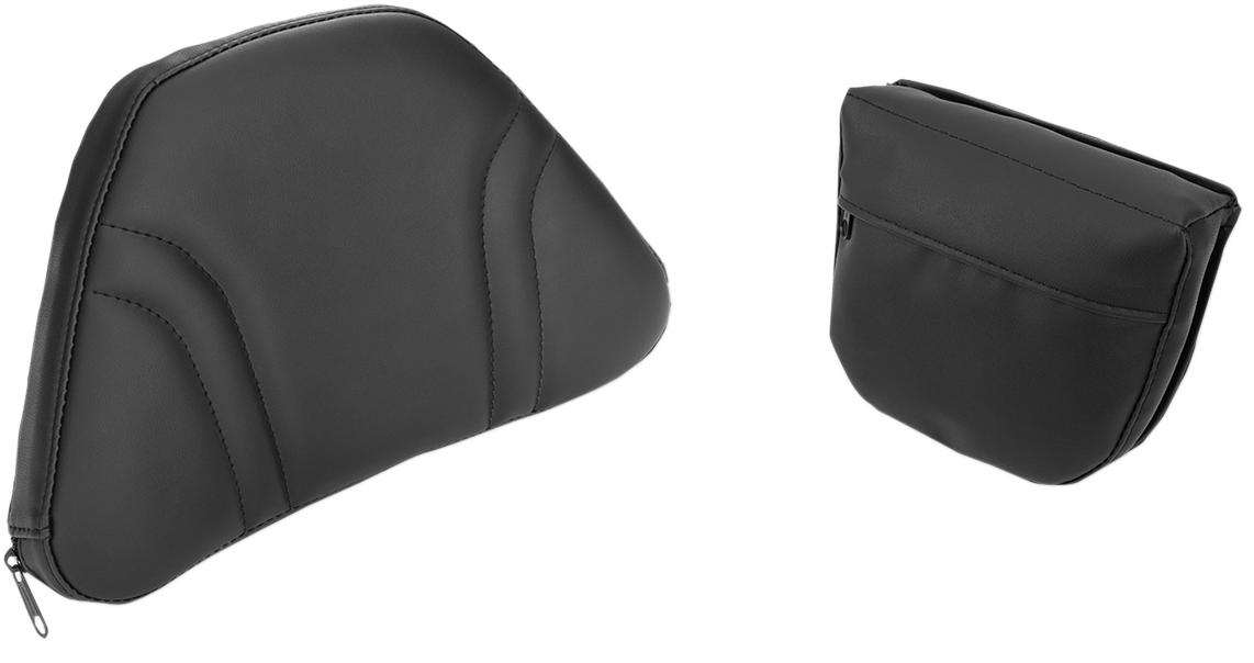 Bill's Exhausts Show Chrome Detachable Smart Mount Backrest for Tall GL1800 engine, featuring sleek chrome finish and secure mounting