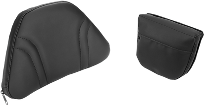 Bill's Exhausts Show Chrome Detachable Smart Mount Backrest for Tall GL1800 engine, featuring sleek chrome finish and secure mounting