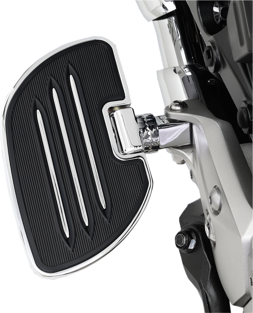 Chrome engine driver board for Honda GL1800 from Bill's Exhausts, showcasing shiny chrome finish and detailed mounting points.