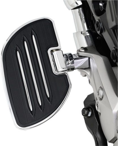Chrome engine driver board for Honda GL1800 from Bill's Exhausts, showcasing shiny chrome finish and detailed mounting points.