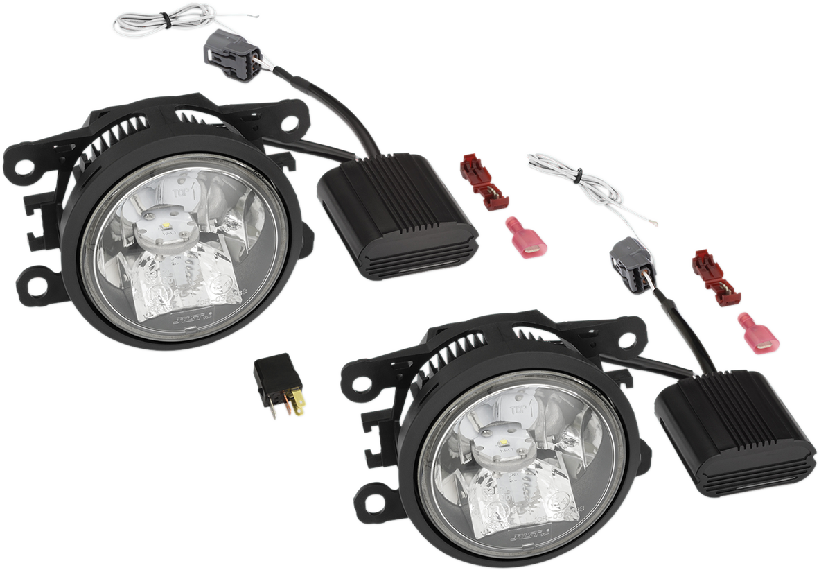 Bill's Exhausts Show Chrome fog light and daytime running lights for Yamaha XV1900 engine, chrome finish and durable design.