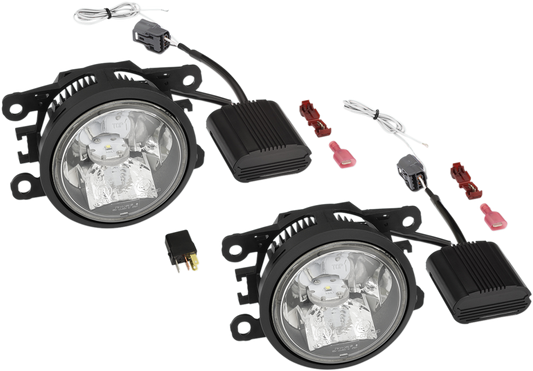 Bill's Exhausts Show Chrome fog light and daytime running lights for Yamaha XV1900 engine, chrome finish and durable design.