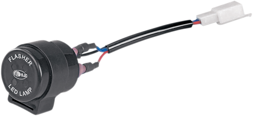 Bill's Exhausts Show Chrome LED Flasher Relay 13-306 for engine, with a shiny chrome finish and compact design.
