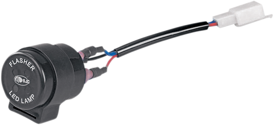 Bill's Exhausts Show Chrome LED Flasher Relay 13-306 for engine, with a shiny chrome finish and compact design.