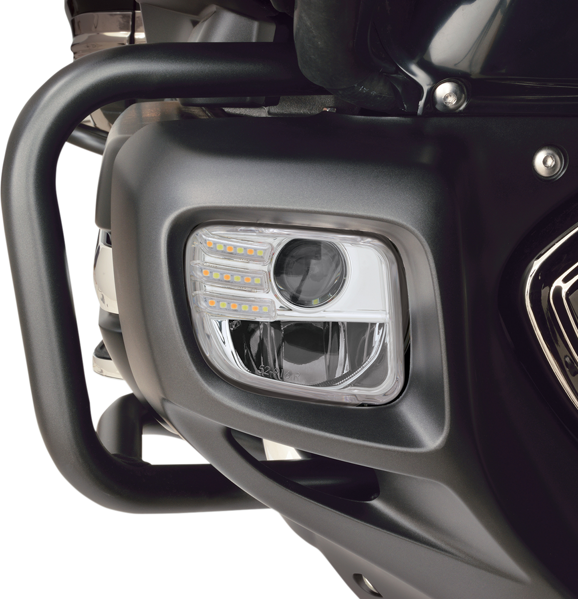 Bill's Exhausts Show Chrome LED Fog Lights Kit for 2012-2017 Honda Gold Wing GL1800 motorcycle, engine lighting accessory