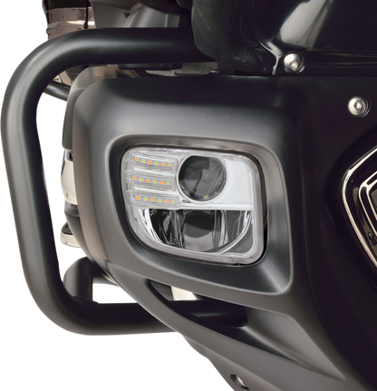 Bill's Exhausts Show Chrome LED Fog Lights Kit for 2012-2017 Honda Gold Wing GL1800 motorcycle, engine lighting accessory