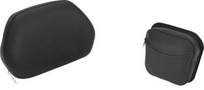 Bill's Exhausts Show Chrome Quick-Detach Backrest for Ryker 2019-2021, black engine accessory with chrome finish