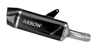 Arrow Indy Race EVO exhaust system for Kawasaki Ninja 1100 SX 2025 in dark aluminum carbon, shown mounted on motorcycle.
