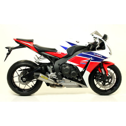 Honda CBR1000RR 2014-2016 Arrow X-Kone exhaust in Nichrome finish, with polished metal and sleek exhaust pipe design.